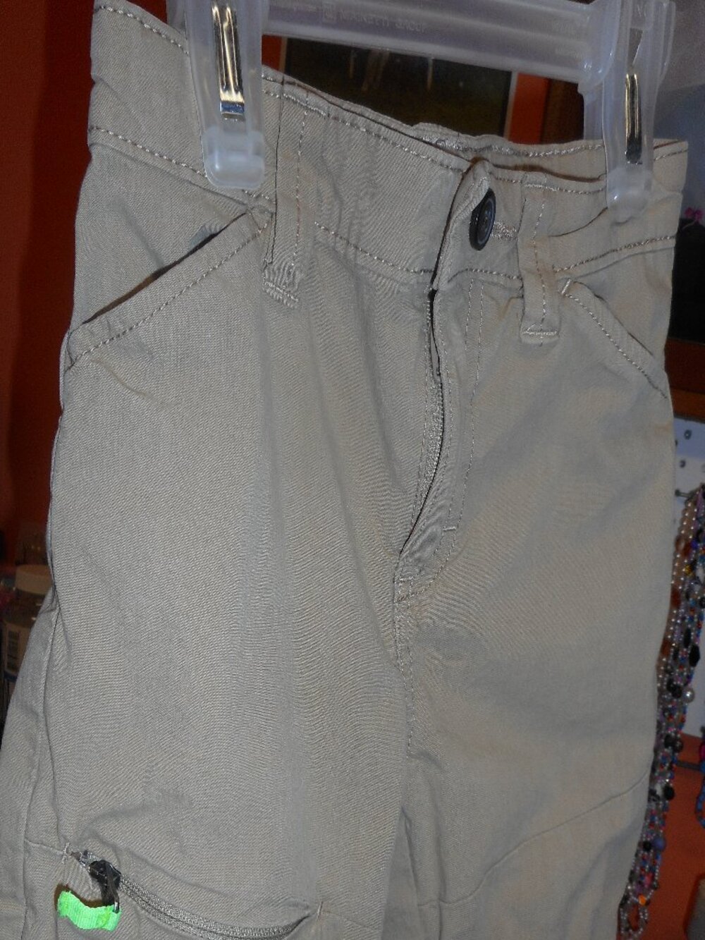 WONDER NATION - boy's, shorts, khaki color, size 5, ADJUSTABLE WAIST,